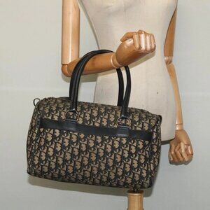 Christian Dior Trotter Canvas Boston Bag Navy Auth